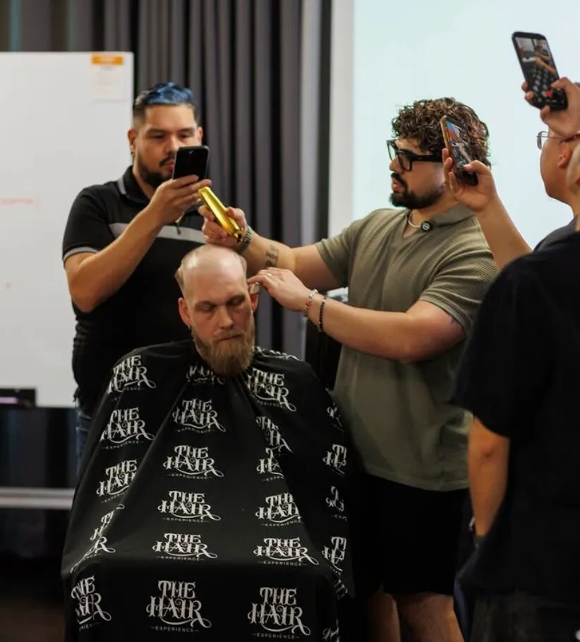 A hair replacement service on a client at The Hair Experience